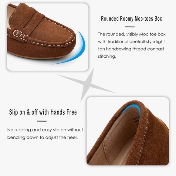 Kordal Espresso Brown Suede Women's Penny Loafers Driver Shoes - Picture 4 of 9